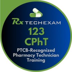 123CPhT RxTechExam Logo 2024 PTCB Recognized Course