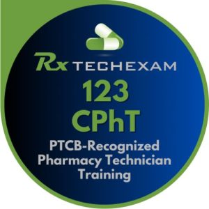 RxTechExam 123CPhT PTCB-Recognized Pharmacy Technician Training Online Course logo