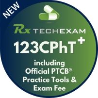 123CPhT+ includes Official PTCB Practice Tools and Pharmacy Technician Certification Exam (PTCE) Fee