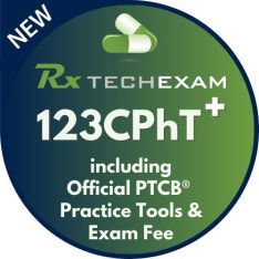 123CPhT+ includes Official PTCB Practice Tools and Pharmacy Technician Certification Exam (PTCE) Fee