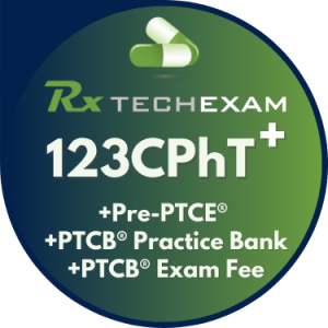 PTCB RxTechExam Bundle - Course plus Pre-PTCE Practice Bank and PTCE Certification Fee included
